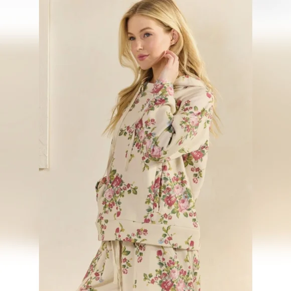 Floral Hoodie CHOOSE SIZE New - Picture 2 of 6
